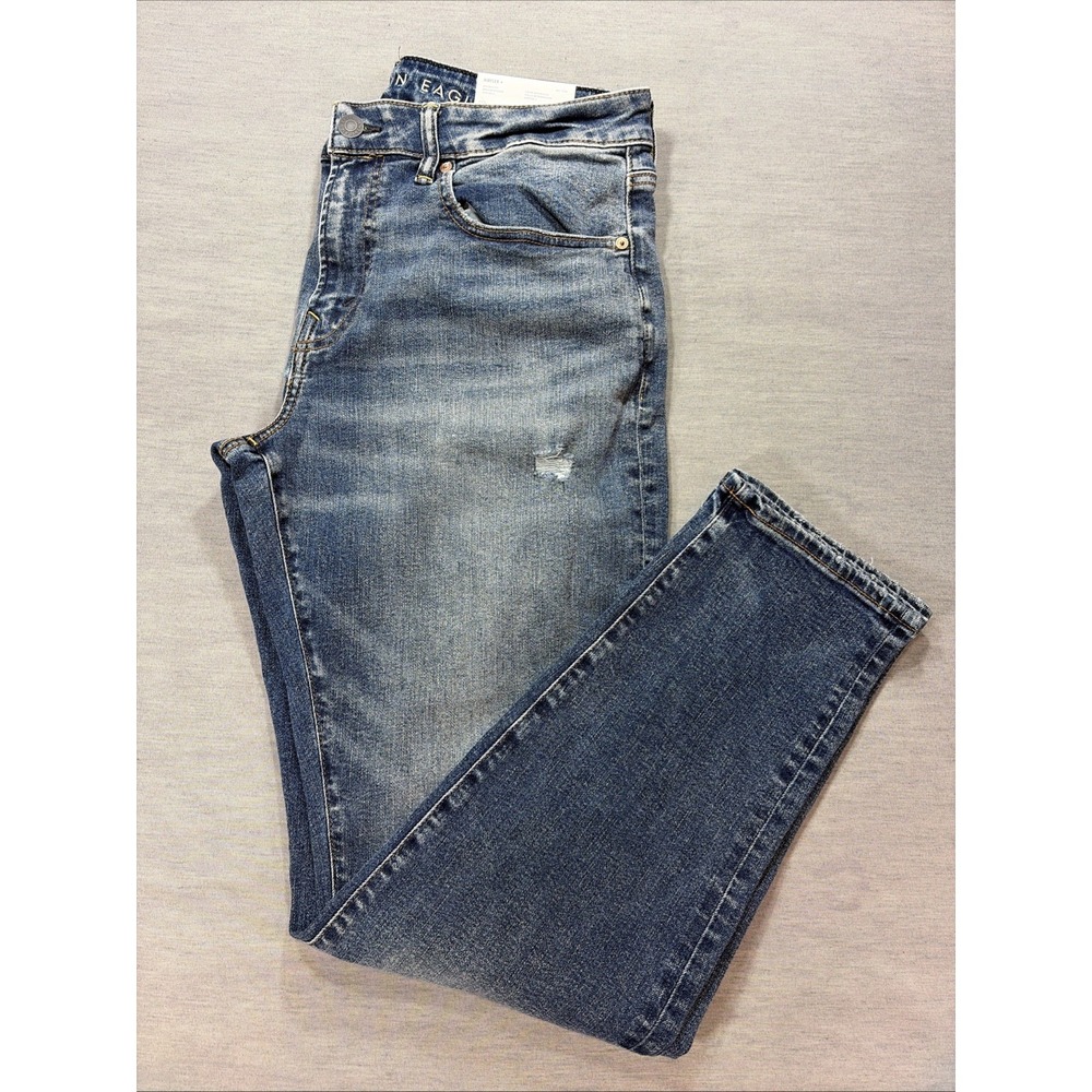 NWT American Eagle Airflex + Athletic Fit Jeans Men's 34X32 Blue Stretch